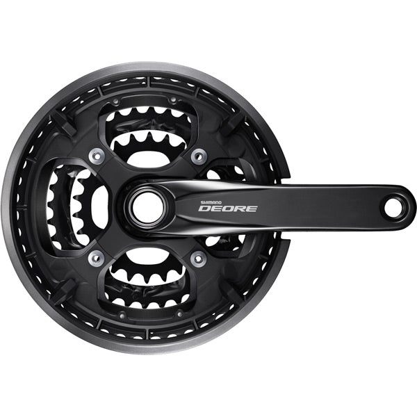 Shimano Fc-T6010 Deore 10-Speed Chainset 48/36/26T With Chainguard Black 175 Mm Cranks
