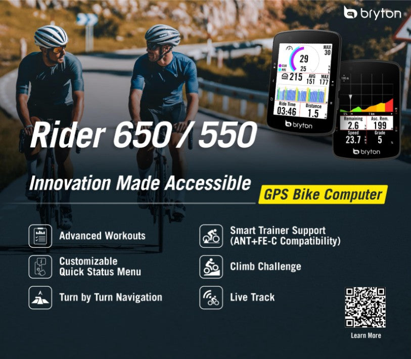 Bryton Rider S650 E GPS Computer | Swinnerton Cycles