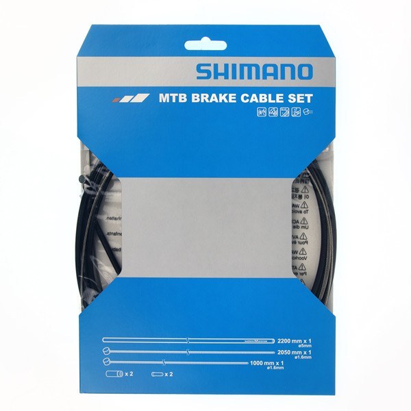 Shimano MTB brake cable set with stainless steel inner wire