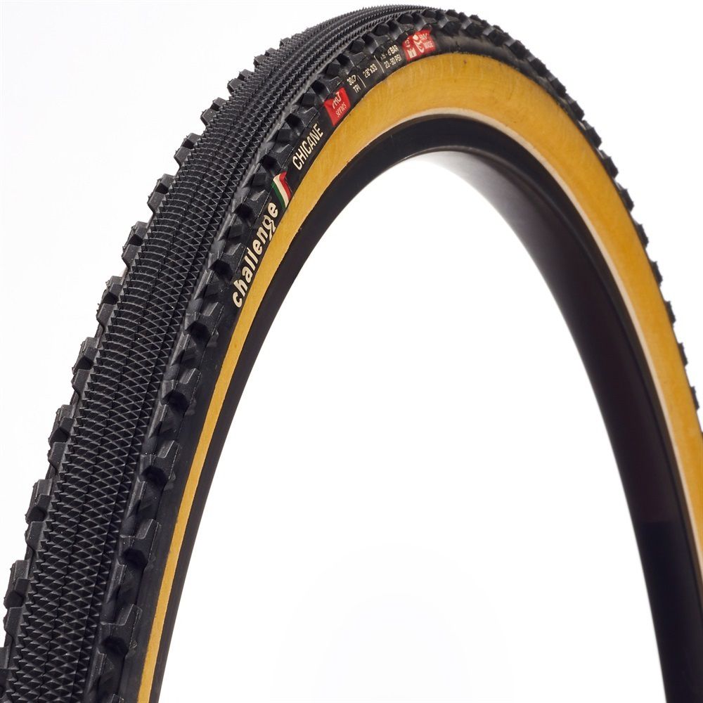 Challenge CHICANE PRO H TU Tan 28x33 Road Bike Tyre 300tpi Tubeless-Ready | Swinnerton Cycles