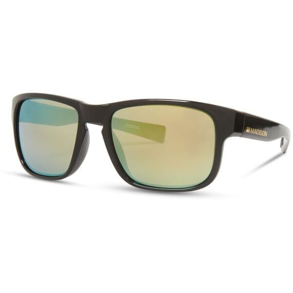 Madison Eyewear Signal Gloss Black sunglasses with bronze mirror lenses and UV protection, stylish eyewear for outdoor wear