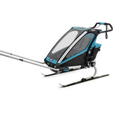 Thule Ski Kit accessories for Chariot Cross and Lite strollers, winter snow attachment with skis and mounting hardware.