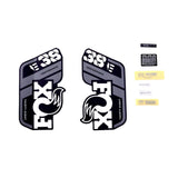 Fox Fork 38 Decal Kit: P-S E-Bike+ Grey Logo Matte Black 2021 Spares & Accesories
